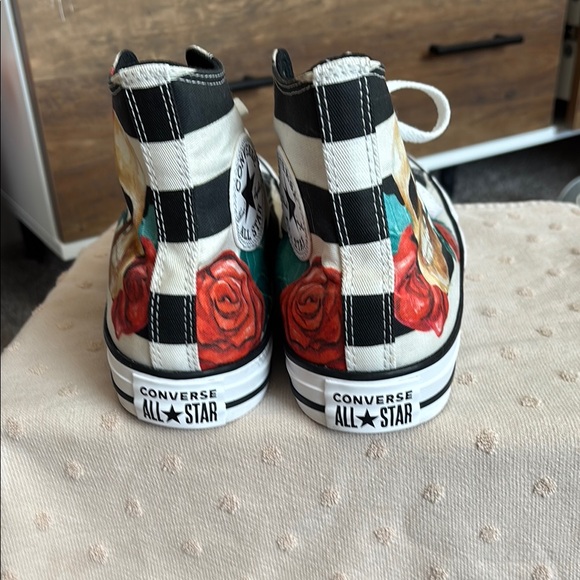 Converse Floral Skull High-Top Sneakers - Picture 3 of 5